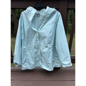 columbia light blue womens omni-tech jacket Windbreaker Hooded